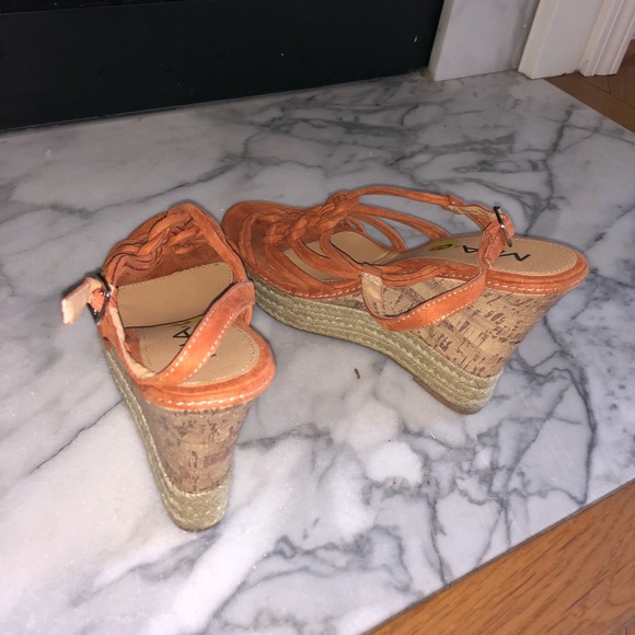 Suede Tangerine platform espadrille sandal - Picture 3 of 5